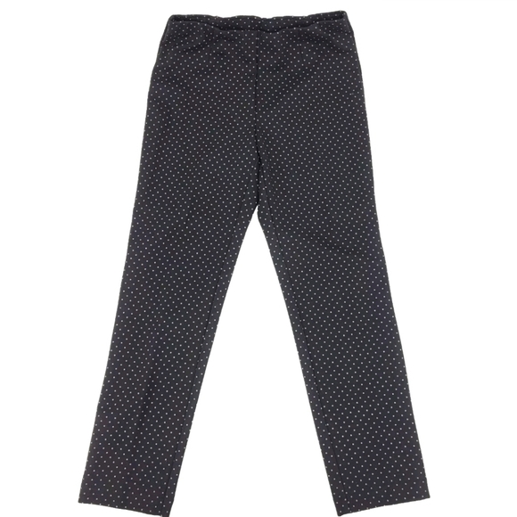 J.Jill Pants Ponte Knit Slim Leg Black White Square Dot Stretch Size Small - Picture 1 of 16